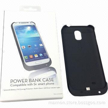 3,200mAh Power Bank Cases for Samsung Galaxy S4/i9500 with Screen Protector, Leather Cover